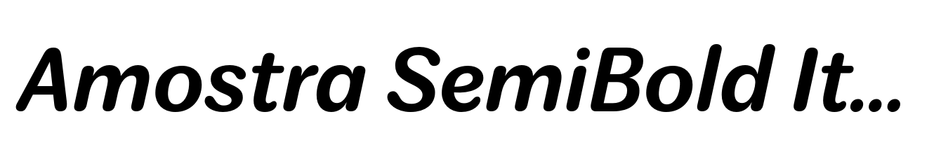 Amostra SemiBold Italic